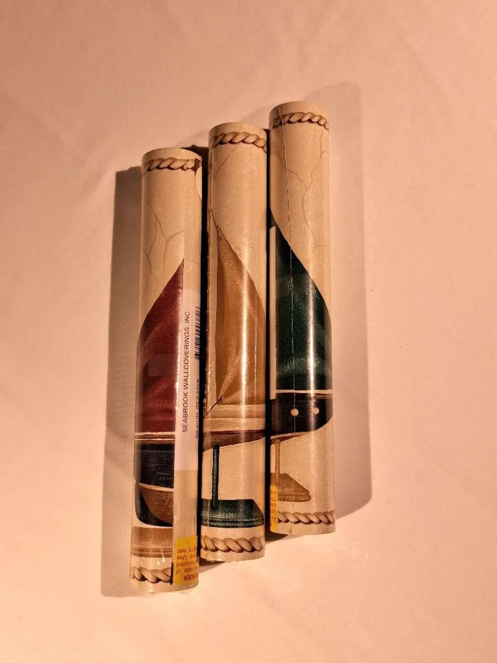 SEABROOK WALLCOVERINGS Border SAILBOATS RES 245B LOT 0300 3 Rolls 5 yds each NEW